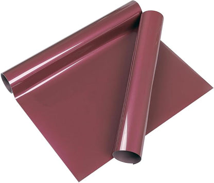 VINYL FROG Matte Metallic Encore Red Heat Transfer Vinyl Roll HTV Vinyl - 12" x5ft Maroon Metallic Satin Iron on Vinyl for T-Shirts, Heat Press Vinyl for DIY Craft Designs