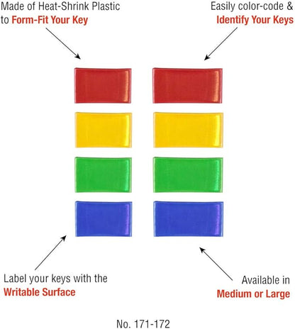 Lucky Line Colorful Key Bands - Key Identifiers Large 4 Pack (17204)