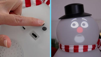FrostByte (Mr. Chill) Talking Animated Blink Snowman with Built in Projector & Speaker Plug'n Play