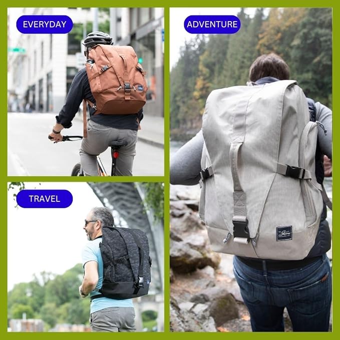 Skyway Luggage Rainier Weekender Backpack, Eco-Friendly, Made of 100% rPET Travel Laptop Bag for Women & Men, Flight Approved Carry On Bag, 43L, Tahoe Blue