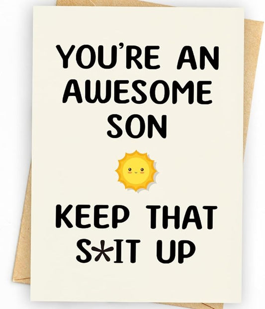 Birthday Card for Son, Son Birthday Card, Birthday Card Son, Birthday Card Son, Happy Birthday Son Card, To My Son from Mom, Gifts for Adult Son Gift Ideas, Birthday Card Son Adult