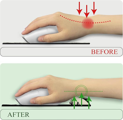 Goth Bat Ergonomic Mouse Pad with Wrist Rest, Gaming Mouse Pad with Wrist Support, Funny Computer Mousepad with Non-Slip Pain Relief PU Base, Gothic Office Desk Accessories Decor Supplies