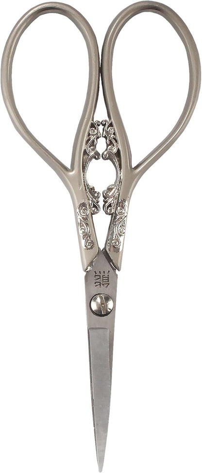 JubileeYarn Scrollwork Embroidery Craft Scissors - Brushed Nickel - 1 Scissor