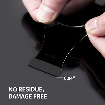 Art3d 96 Pieces 1.5 x 1.5in. Square Nano Double-Sided Transparent Tape Sticker, Removable Heavy Duty Clear Mounting Tape for Wall Hanging