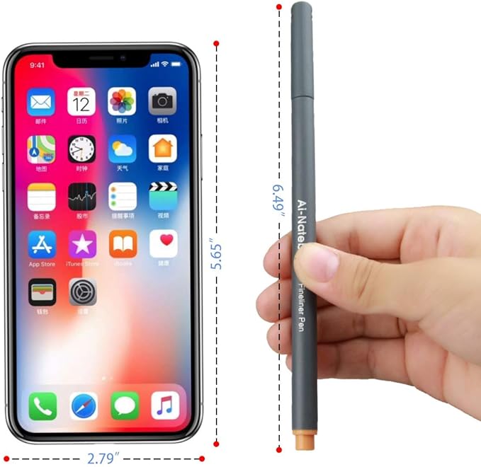 ai-natebok 36 Colored Fineliner Pens Fine Tip Pens Porous Fineliner Color Pens for Journal Planner Writing Note Taking Calendar Agenda Coloring Art School Office Supplies