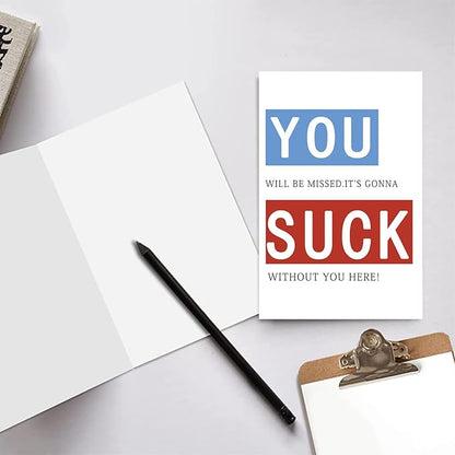 Sarcasm Leaving Definition Card for Work Bestie Friend, Rude Farewell Gifts for Coworkers, Naughty Going Away Gifts for Women Men, Funny Goodbye Cards for Him Her