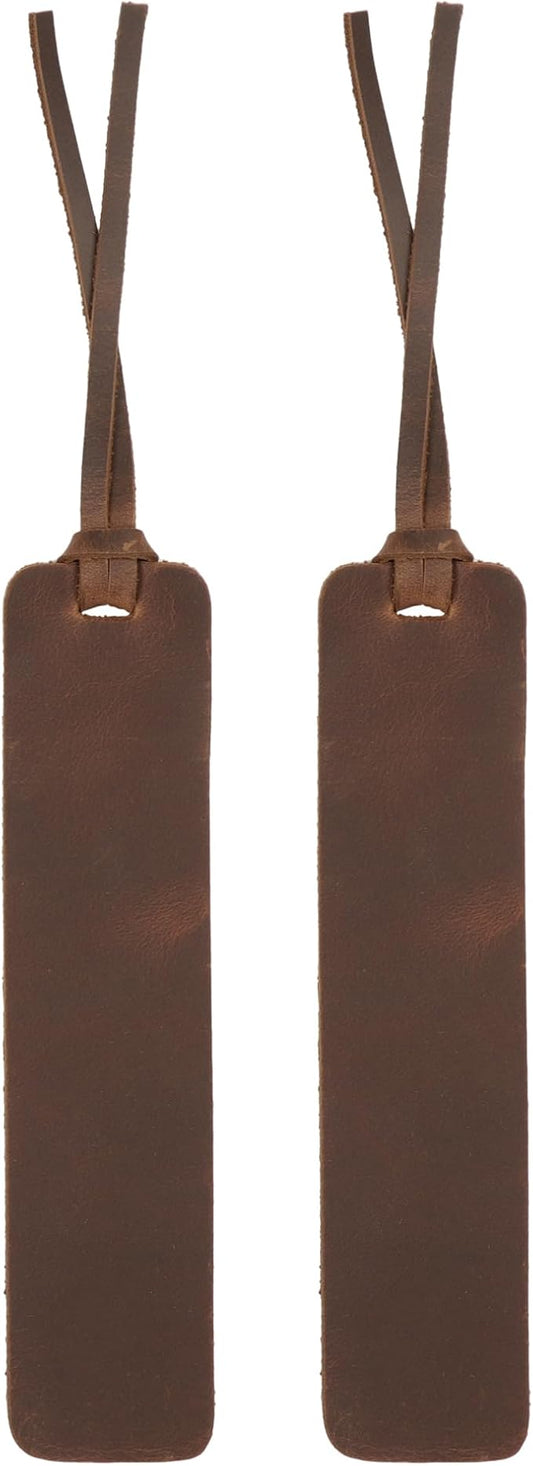 Londo Genuine Leather Handmade Bookmark (Set of 2) (Knotted, Light Brown)