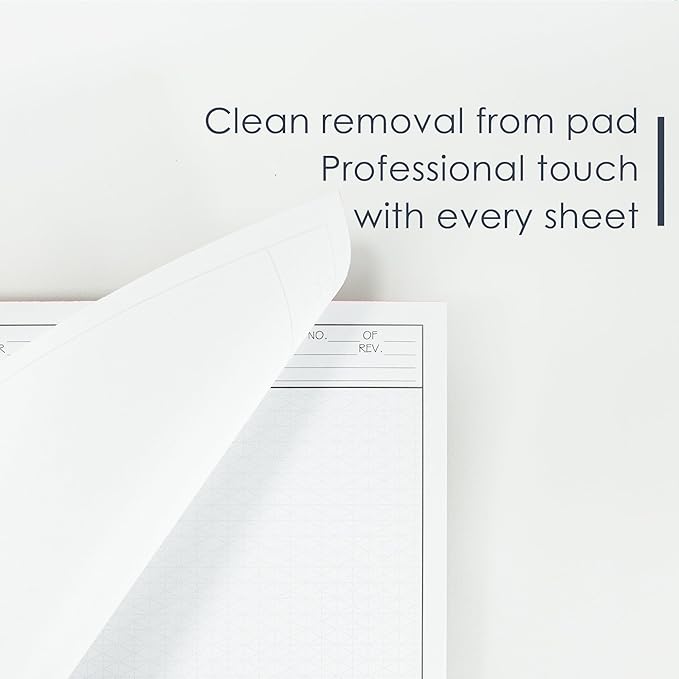 8.5" x 11" Isometric Graph Paper 50 Sheets Portrait - 0.25" Grid, Non-photo Blue, High Brightness, Drafting, Engineering, Art, 3D Design (3-Pack)