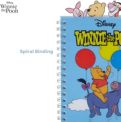 Innovative Designs Disney Winnie the Pooh Tab Journal Notebook, Spiral Bound, 96 Lined Pages, 8 x 7 inches