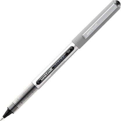 Uni-Ball Vision Rollerball Pens, Black Pens Pack of 12 - 0.7mm Fine Point Medium Black Ink - Teacher Pen, Japanese Pens, Smooth Writing Pens, Journaling Pens, School & Office Supplies