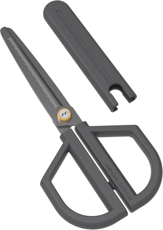 JIMIHOME Household Tool Essential Safety Craft Scissors Left Right Handed Tension Adjustable Protective Sheath Precision Light Duty Home Office Ground Blades Anti-slipping Resist Rusting