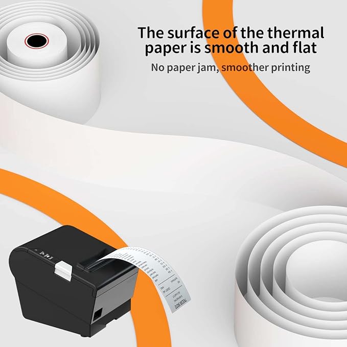 (50 Rolls) 2 1/4 x 50 Thermal Paper Receipt Rolls Premium Quality Paper fits all Credit Card Terminals BPA Free