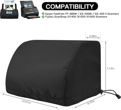 Dust Cover for Epson FastFoto FF-680W Wireless Desktop Document Scanner, Antistatic Protector Case Compatible with ScanSnap iX1600 iX1500 iX1400 Photo & Receipt Scanner (Case Only)