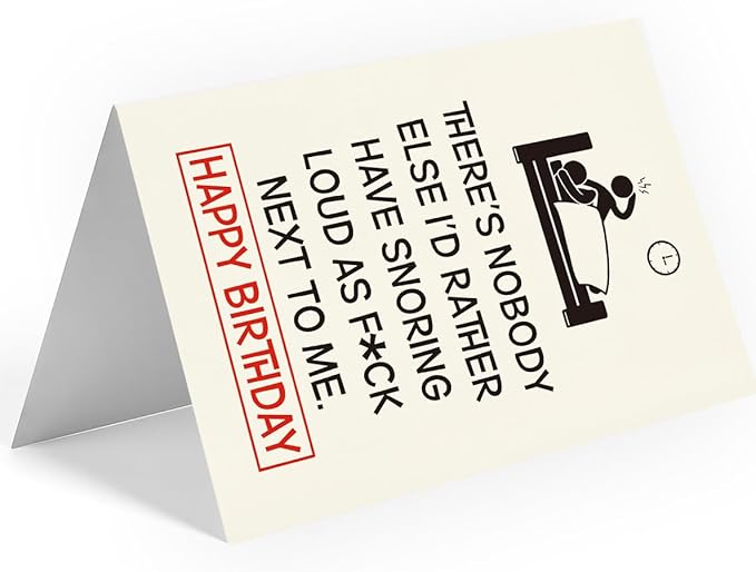 Funny Birthday Card & Gifts for Husband Boyfriend Him Wife Girlfriend Her, Happy Bday Card