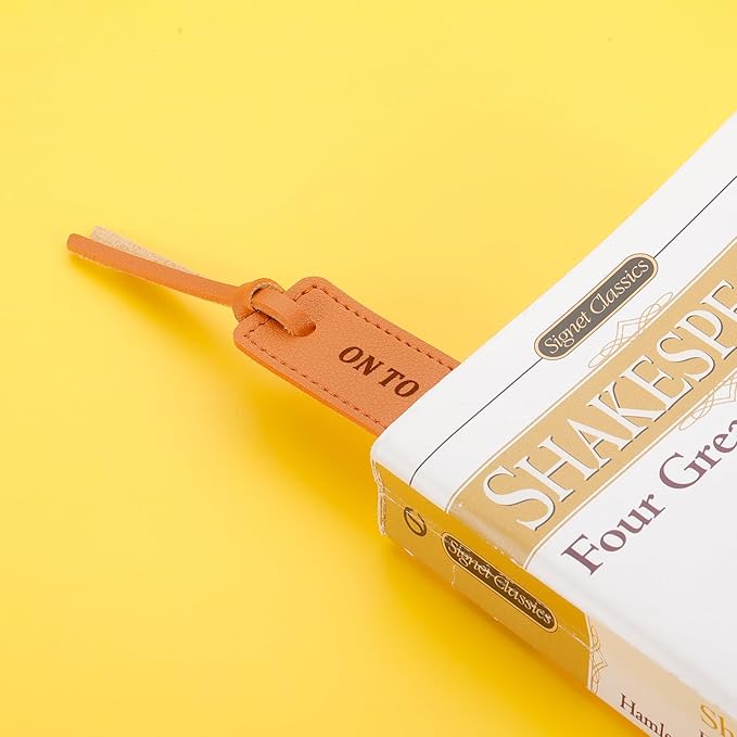 Leather Bookmark Retirement Gift for Women Bookmark Gift for Book Lovers Bookish Gifts On to The Next Chapter Graduation Wedding Leather Gifts for Woman Men Christmas Birthday Gifts for Him Her