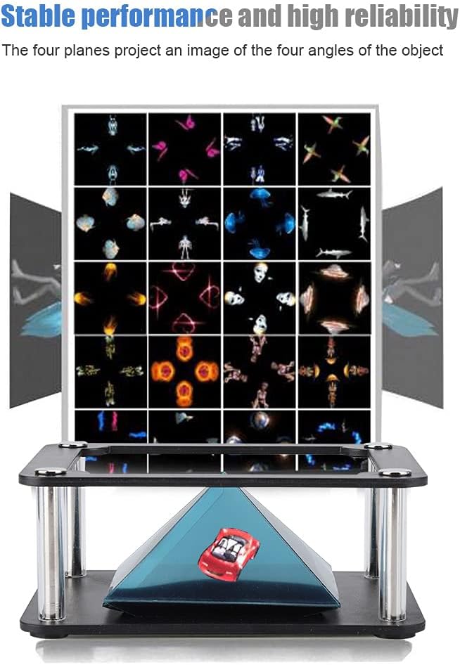 Smartphone Hologram Projector, 3D Holographic Display Stand 3.5-6inch Mobile Phone Hologram Projector Bracket (Cylindrical )