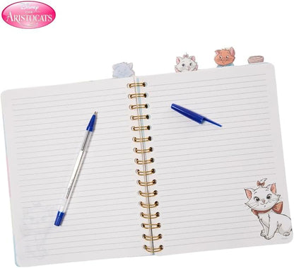 Innovative Designs Disney The Aristocats Tab Journal Notebook for Kids, Spiral Bound, 96 Lined Pages, 8 x 7 inches