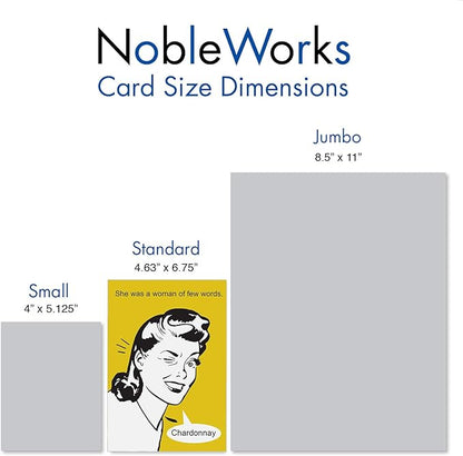 NobleWorks Funny Birthday Paper Card with 5 x 7 Inch Envelope (1 Card) Few Words C3296BDG