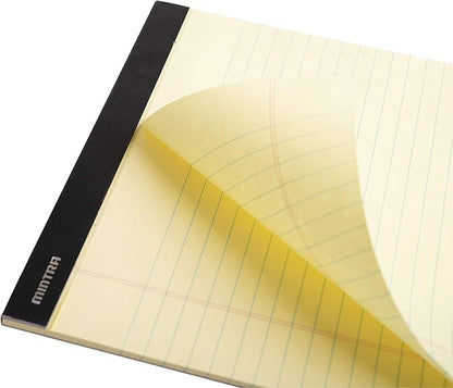 Mintra Office Legal Pads - ((PREMIUM CANARY 6pk, 5in x 8in, NARROW RULED)) - OVERSTOCKED - Heavyweight Paper, 50 Sheets per Notepad, Micro perforated Writing Pad, Notebook Paper for School, College, Office, Professional