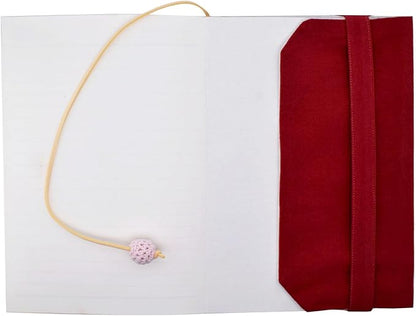 BLBMH A5 Book Covers for Paperbacks Persimmon Adjustable Fabric Book Sleeve Cover Protector Fit for 5.5x8.2 inch Hardcover Softcover Book Novels Notebook - BC55 Red