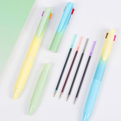 COLNK 4 Colors Ballpoint Pens in 1,Multicolor Ballpoint Pen Assorted Ink Colors,4-in-1 Colored Pens 0.7 Ballpoint for Journaling and Organizing,6 Counts-12 ink colors