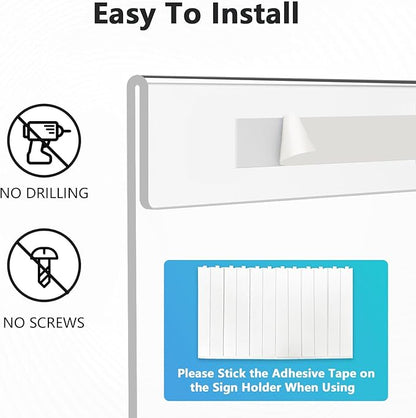 MaxGear Acrylic Sign Holder 4x6, Clear Plastic Wall Mount Sign Holder with Double-Sided Tape, Acrylic Picture Frame Flyer Paper Document Holder Acrylic Wall Frame for Home, Office, Restaurant, 6 Pack