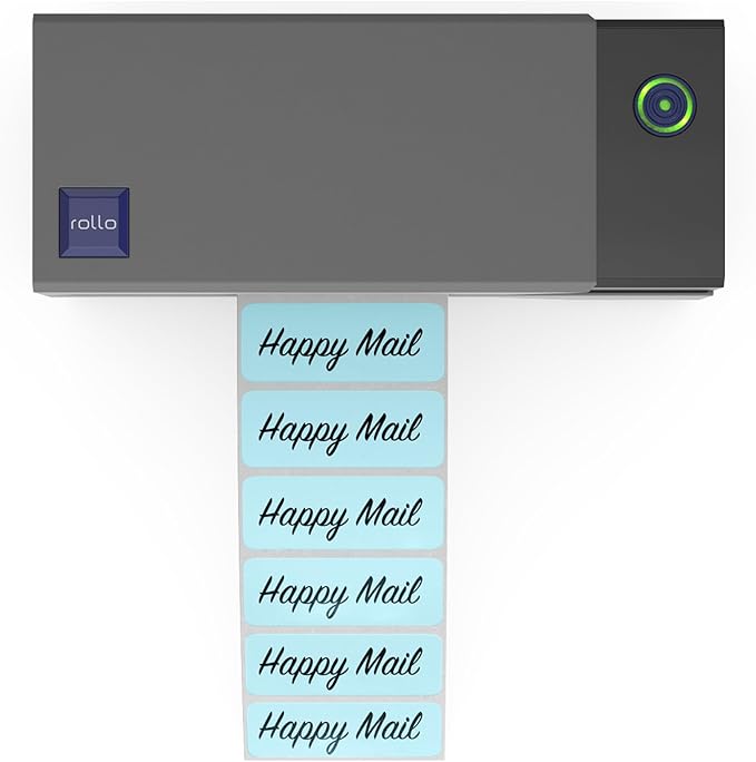 Rollo 2x1 Sticker Labels - Roll of 1,000 Blue Labels - Multi-Purpose Direct Thermal Printer Stickers