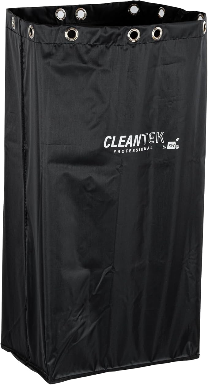 Restaurantware-Janitor CART Bag ONLY: Clean Tek Professional 16.93 x 10.63 x 29.53 Inch Janitorial Cart Bag, 1 Heavy-Duty Bag - Janitor Cart Sold Separately, Durable, Black Plastic Replacement Bag