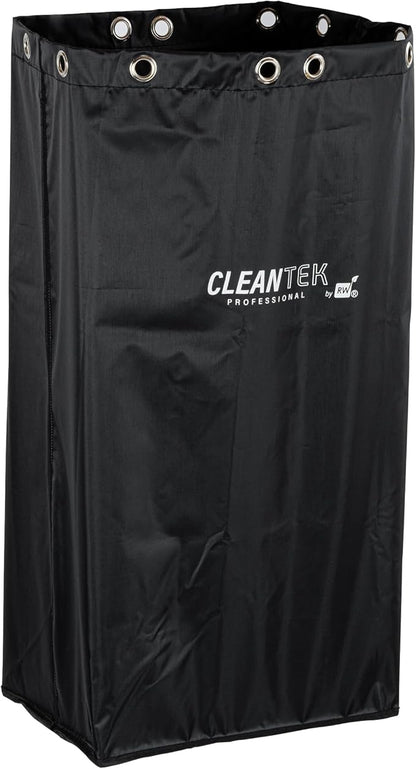 Restaurantware-Janitor CART Bag ONLY: Clean Tek Professional 16.93 x 10.63 x 29.53 Inch Janitorial Cart Bag, 1 Heavy-Duty Bag - Janitor Cart Sold Separately, Durable, Black Plastic Replacement Bag