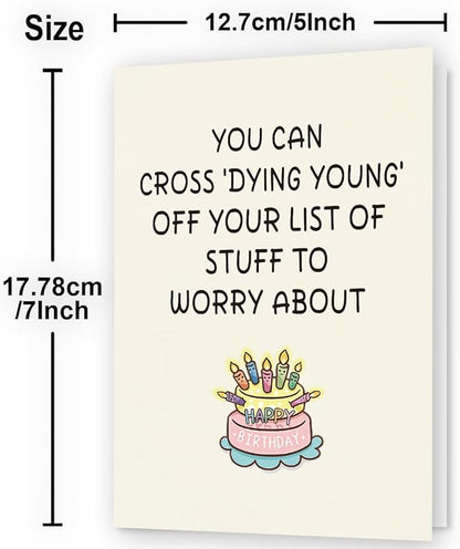 Funny Birthday Card | Funny Birthday Cards for Women, Men, Dad, Mom, Brother, Sister, Husband, Friend, and Anyone | Humorous Birthday Gifts | Unique Birthday Decorations
