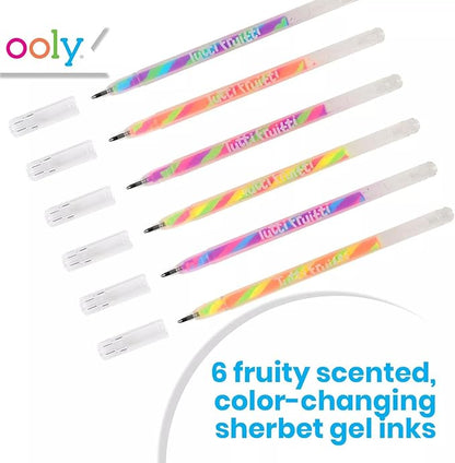 Ooly Scented Tutti Fruitti Color Changing Gel Pens Set of 6-1.00mm NIB, Easter Activities for Kids, Color Changing as you Write, Pens for Kids, Adults, Art and Stationery Supplies