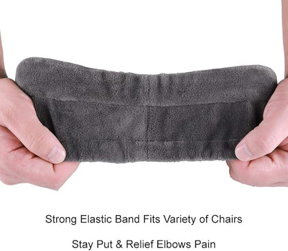 Aloudy Ergonomic Memory Foam Office Chair Armrest Pads, Comfy Gaming Chair Arm Rest Covers for Elbows and Forearms Pressure Relief(Set of 2) (Gray)