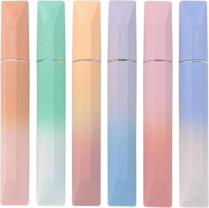 COLNK Pastel Highlighter Set, 6 pcs Aesthetic Highlighters Assorted Colors,Chisel Tip, Cute Highlighter Color Pens for Color Coding,No Bleed,Pastel Ink B