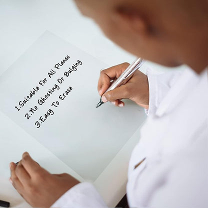 Clear Dry Erase Board Paper-Whiteboard for Fridge-Clear Contact Paper Sheets for Wall-Adhesive Dry Erase Board Sticker for Desk/Refrigerator/Office/Classroom/Wallpaper(8.27''X11.69''X10 Pcs)