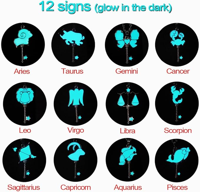 Zodiac Feather Bookmark Gifts for Women Men, Cool Metal Bookmark Glow in The Dark Scorpion Bookmark, Luminous Star Sign Constellation Horoscope Bookmark Gifts