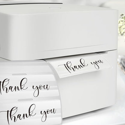 Transparent Thermal Labels 1 x 3 Inch Self-Adhesive Printer Clear Stickers Vinyl Waterproof Roll Decals Rectangle Postage Tags for Address Barcodes DIY Logo Business 300 PCS