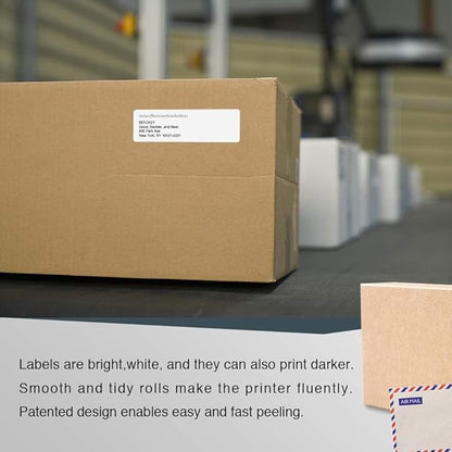 BETCKEY - Compatible DYMO 30252 (1-1/8" x 3-1/2") Address & Barcode Labels - Compatible with DYMO Labelwriter 450, 4XL, NOT Fit 550 & 5XL [28 Rolls/9800 Labels]