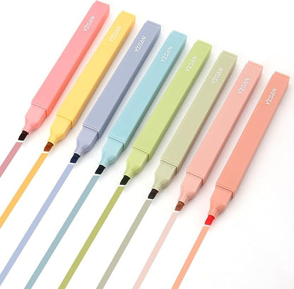 YISAN Highlighters Pastel No Bleed,Assorted Colors Bible Pens,Aesthetic,Soft Tip for Book,Journal,70948