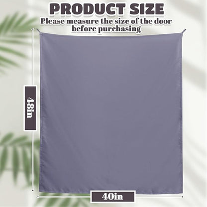 Pinkunn 40 x 48 Inch Office Cubicle Curtain with Stainless Steel Self Adhesive Hook Portable Privacy Door Partition Room Dividers Room Divider Office Divider for Office Cubicle(Gray)