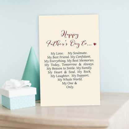 Greeting Card: Happy Father's Day Card for Dad, Unique Gift for Husband, Boyfriend, Fiance, Love Card