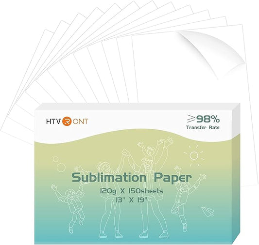 HTVRONT Sublimation Paper 13x19 inches - 150 Sheets Sublimation Paper Compatible with Inkjet Printer 120g…