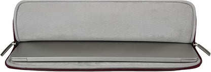 RAINYEAR 11 Inch Laptop Sleeve Soft PU Leather Case Protective Water Resistant Zipper Cover Padded Carrying Bag Compatible with 11.6'' MacBook Air Surface for 11" Chromebook Notebook Computer (Red)