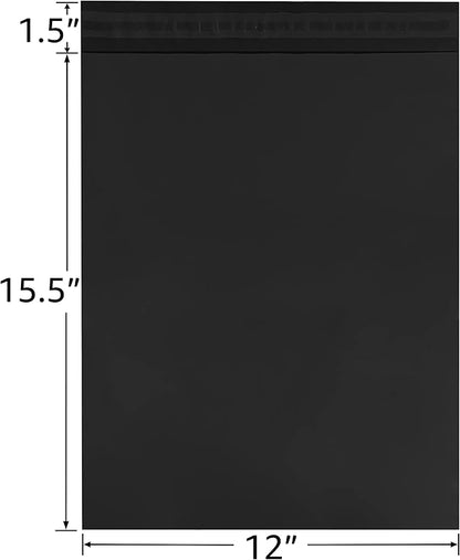 Colored Poly Mailers Pack of: (Black, 12" x 15.5" pack of 500) Be creative with your packaging with Colored mailers