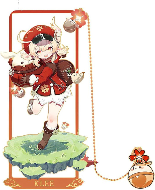 Klee Bookmark with Chain Original Genshin Impact Metal Bookmark - Collect All Your Favorite Characters!