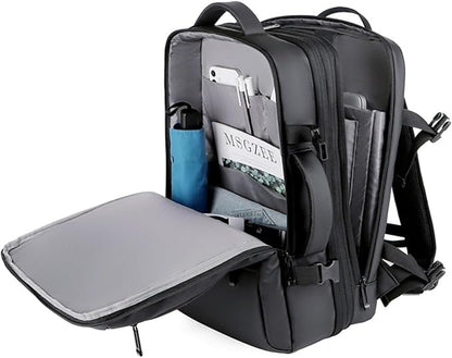 Travel Backpack for Women, Business Anti Theft Water Resistant Durable Scalable Laptop Backpack with USB Charging Port, 17 Inch Computer Bag Rucksack Casual Daypacks, Gifts for Men & Women, Grey