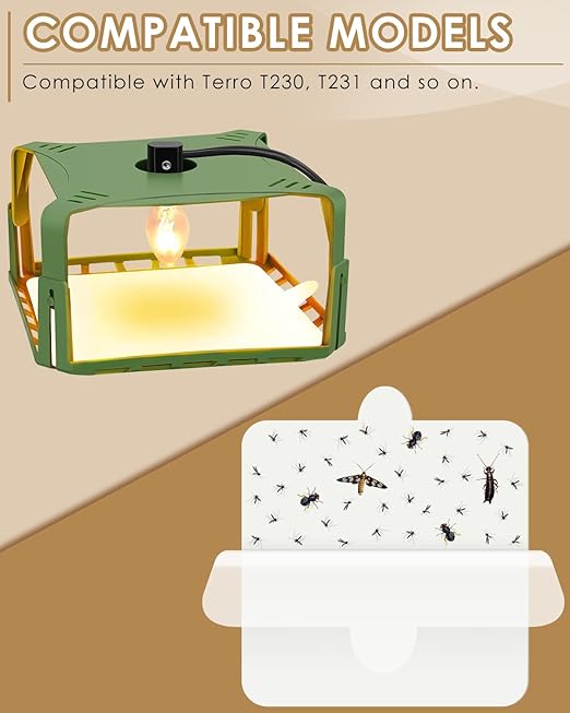 TINDTOP 60 Pack 6" Replacement Glue Boards for Terro T230 T231, Indoor Glue Boards Refill Sticky Cards Compatible with Terro T230 T231