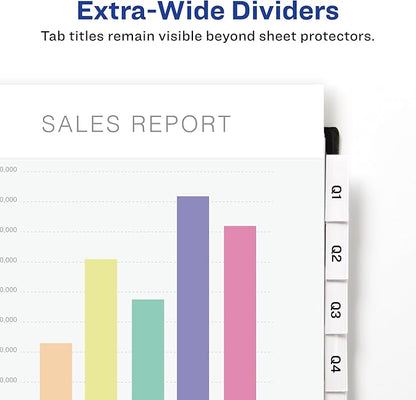 Avery 11223 Insertable Big Tab Dividers, 8-Tab, 11 1/8 x 9 1/4