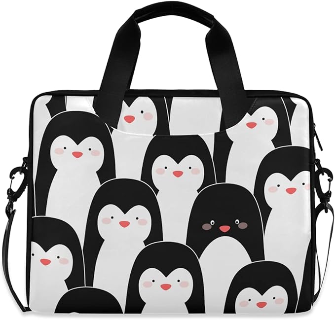 Cute Penguin Laptop Bag Case Laptop Messenger Bag Briefcase for Men Women