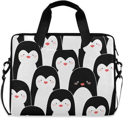 Cute Penguin Laptop Bag Case Laptop Messenger Bag Briefcase for Men Women