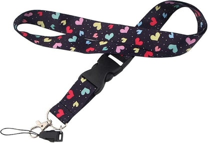 Yiflin Cute Neck Lanyard for Keys, Keychain, Wallet, ID Card Holder, with Quick Release Buckle